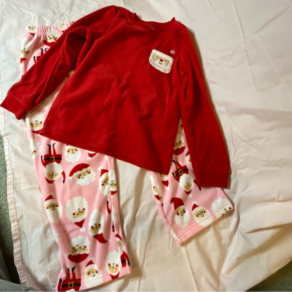 Carter’s Size 7 Girls Fleece Christmas Pajama Set